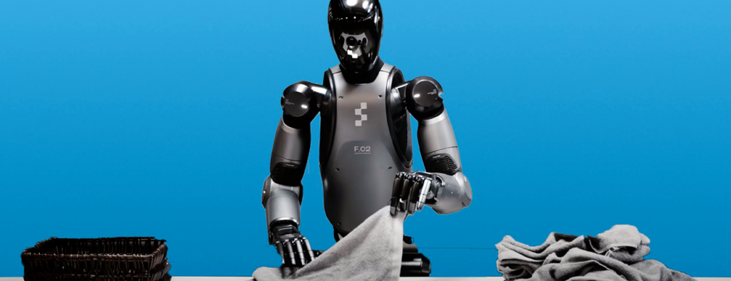robo dobrando roupas